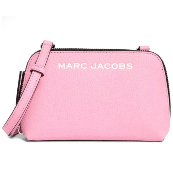 New Marc Jacobs Small Crossbody Pouch Pebble Leather Petal Pink - Picture 1 of 5